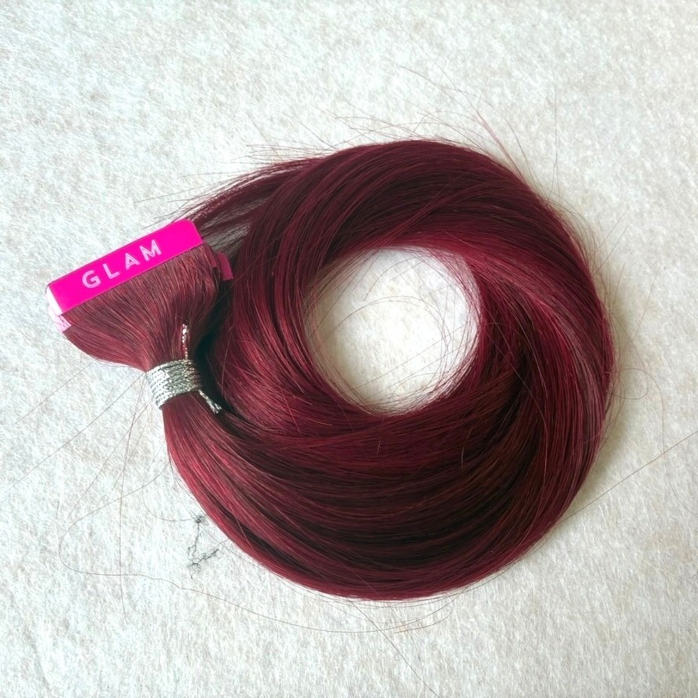 Glam Seamless 20" Tape In Hair Extensions #530 Midnight Rose 10-Pack New